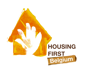 Logo représentant une maison avec une main dessus